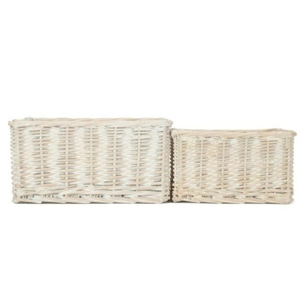 White Wash Willow Trays