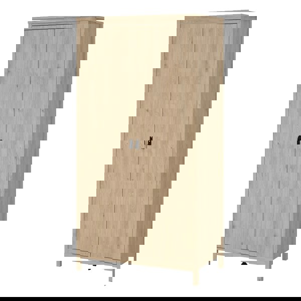 Furniture To Go Barcelona Wardrobe with 2 Doors in Jackson Hickory Oak