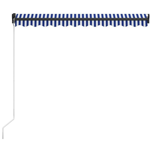 Berkfield Manual Retractable Awning 300x250 cm Blue and White