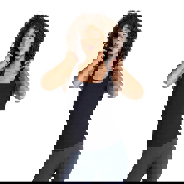 Animal Womens Active Ribbed Vest Top - Black