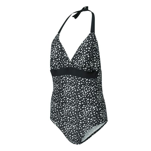 Regatta Womens/Ladies Flavia II Polka Dot One Piece Swimsuit - Black/White - 
