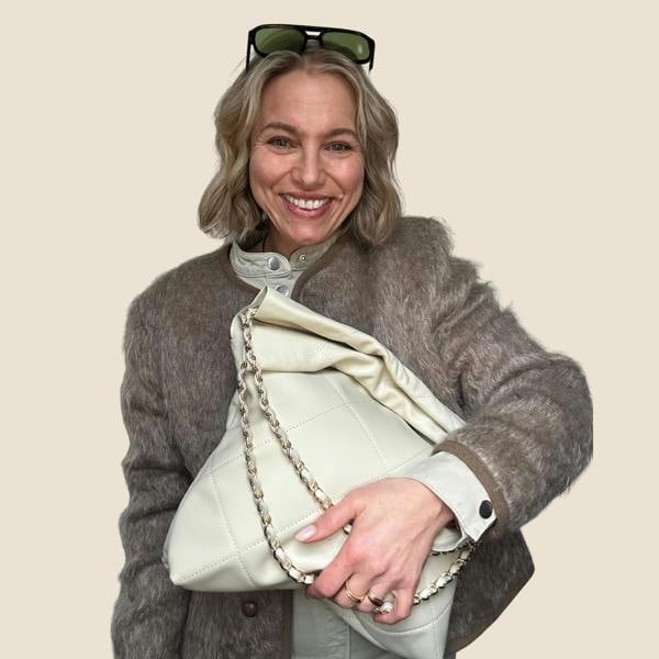 Quilted Leather Bag with Chain Strap
