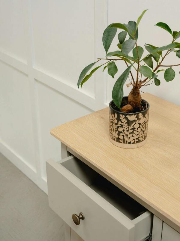 Statement Furniture Pembroke Wooden 2 over 3 Chest of Drawers with Oak Top, Assembled Bedroom Storage