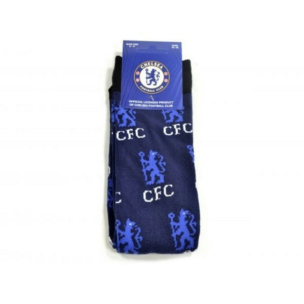 Chelsea FC Unisex Adults All Over Print Socks - Blue