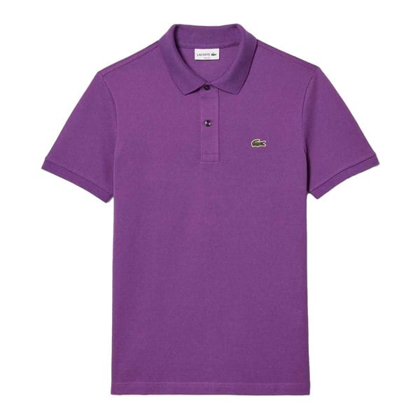 Lacoste Mens Pique Slim Polo Shirt - Purple