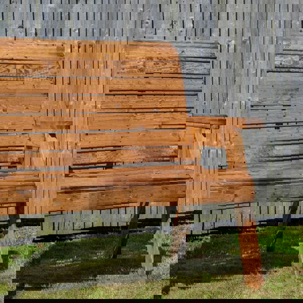 Samuel Alexander Charles Taylor Hand Made Traditional 3 Seater Chunky Rustic Wooden Garden Bench Furniture