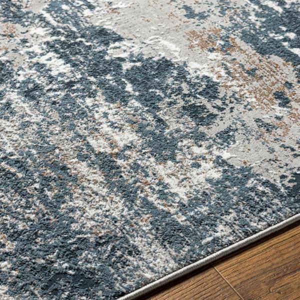 Livabliss Allegro-Abstract Blue Bleige Grey Modern Marble Rug