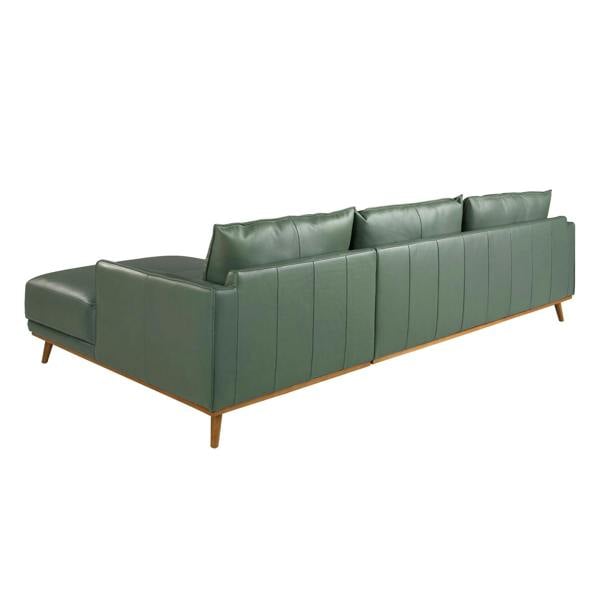 Angel Cerdá Corner sofa in green leather 6199/6200