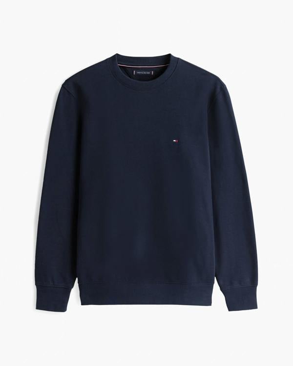 Tommy Hilfiger Essential Mens Terry Cotton Crew Neck - Desert Sky