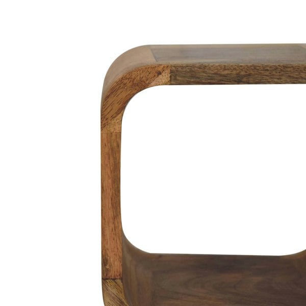 Artisan Furniture Extra Mini Minimalist Open Curved Oak-ish Bedside