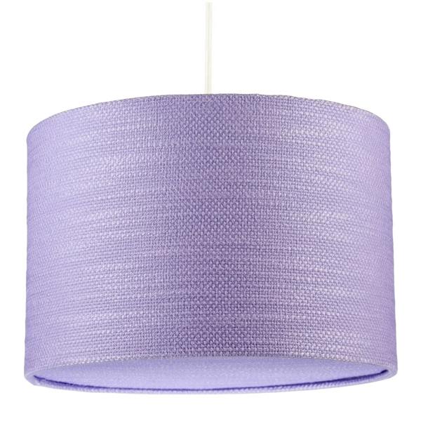 Modern Lavender Rose Textured Linen Pendant Light Shade with Diffuser Image 1