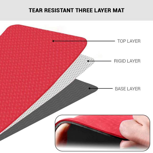 ROMIX Pro Yoga Mat with Alignment Lines, 6mm Non Slip Lightweight Exercise Mat with Carry Bag and Strap