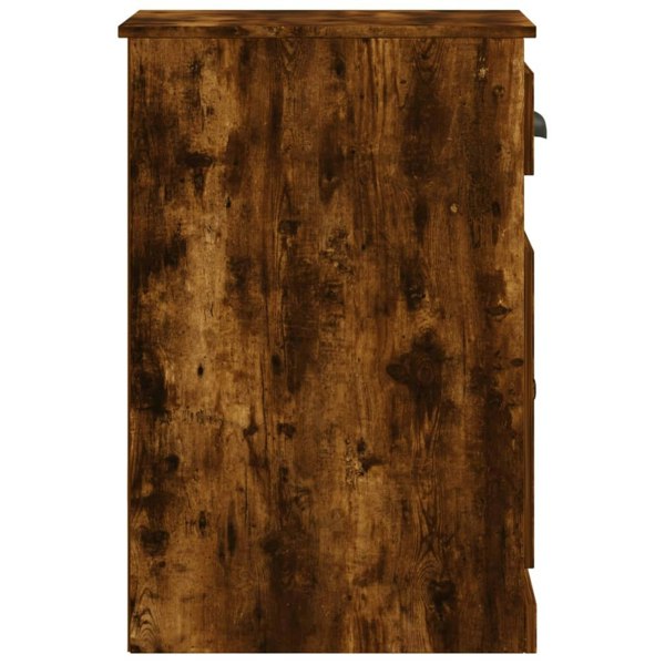 Berkfield Side Cabinet with Drawer Smoked Oak 40x50x75 cm Engineered Wood