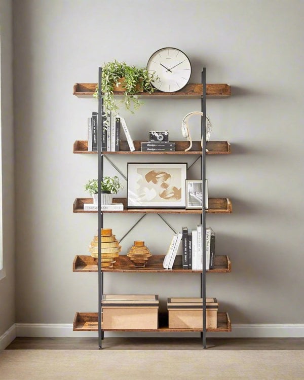 Modcraft Industrial 5 Tier Bookcase Shelving