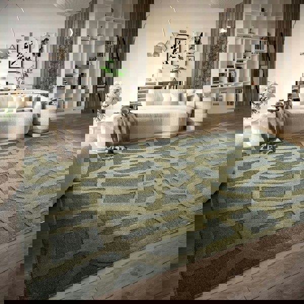 The Rugs Geometric Design Short Pile Rug - Modern Comfort