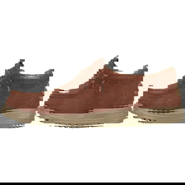 HEYDUDE Wally Suede Shoes - Dark Brown
