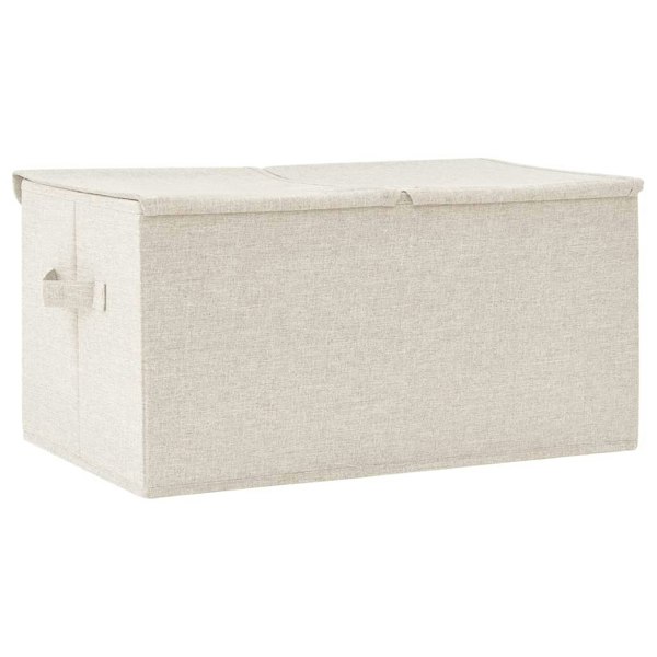 Berkfield Storage Box Fabric 50x30x25 cm Cream