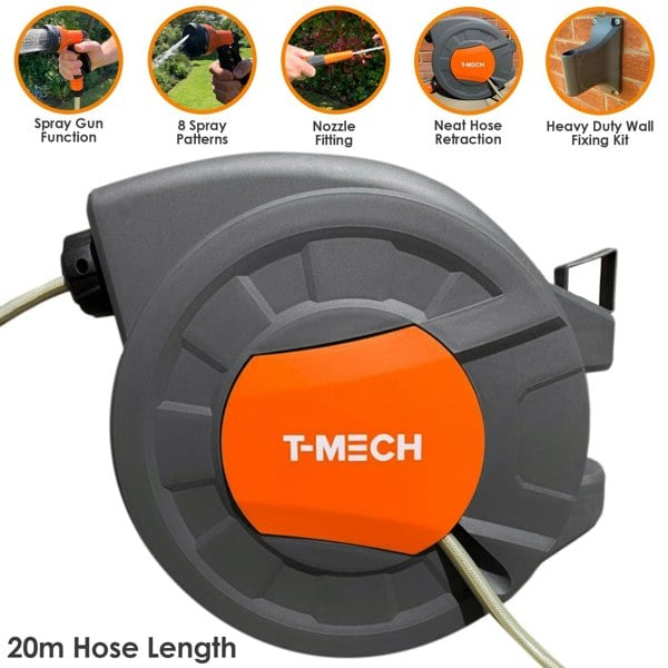 T-mech 20m Retractable Hosepipe