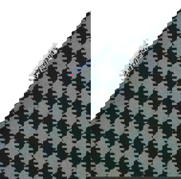 Lambretta Mens Checkered Casual Retro Mod Ska Black Polo Shirt