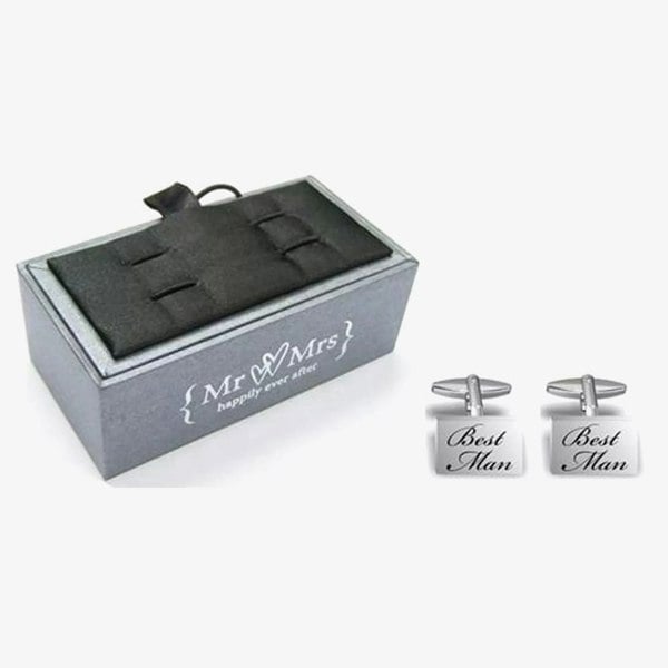 T. H. Baker Best Man Engraved Cufflinks 9825878