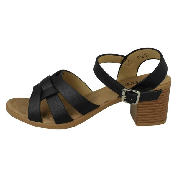 Savannah Ladies Savannah Buckle Fastening Heeled Summer Sandals F12102