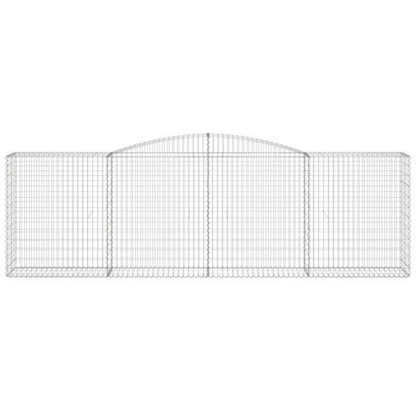 Berkfield Arched Gabion Basket 400x50x120/140 cm Galvanised Iron