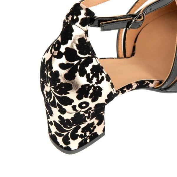 Embassy London Dannii - Black Rose Gold - Women's leather closed toe comfortable 2.4 inch heel sandal