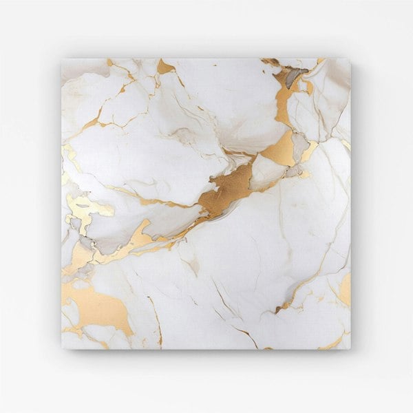 Warren Reed White Marble With Gold Canvas