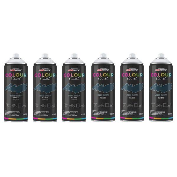 Colour Coat 6X Ash Grey RAL 7016 Gloss Spray Paint 400ml