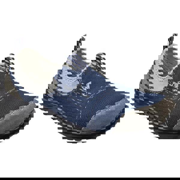 Delta Plus Miami Mens/Womens Slip On Canvas Safety Steel Toe/Midsole Shoes, navy blue and grey slip-on safety shoes with steel toe and midsole for men and women.