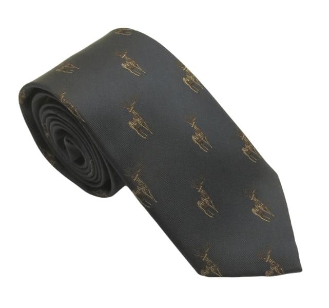 Standing Stag Country Silk Neck-Tie by Van Buck – Premium Men's Patterned Shirt by Claudio Lugli | Bold Design, Tailored Fit, Best Printed Shirts