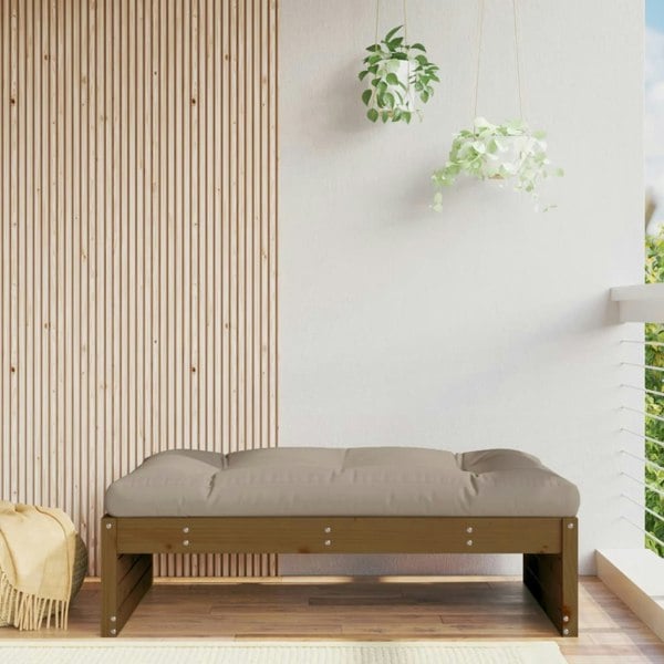 Berkfield Garden Footstool Honey Brown 120x80 cm Solid Wood Pine