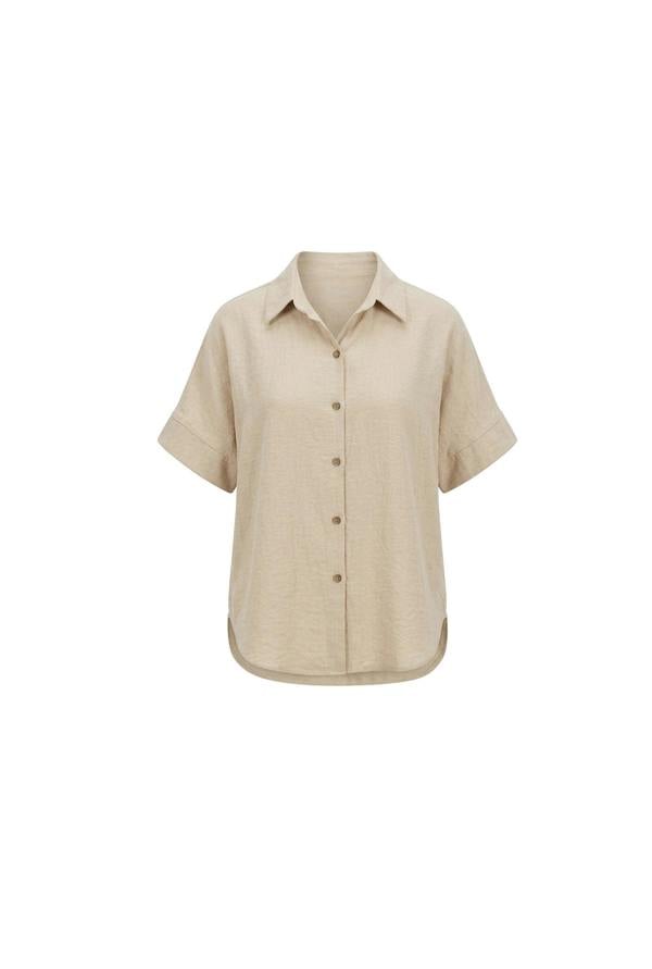 James Lakeland Relaxed Short Sleeve Blouse – Oatmeal