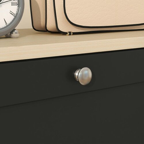 Wyld Haus Rani Wooden Black Compact 3 Drawer Shoe Cabinet