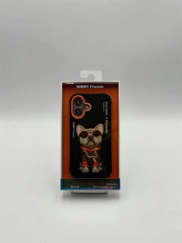 Nimmy Friends Nimmy Glasses Cool Dog Case with MagSafe for iPhone 17 6.3" Black Orange - N-YJ-IP17-01