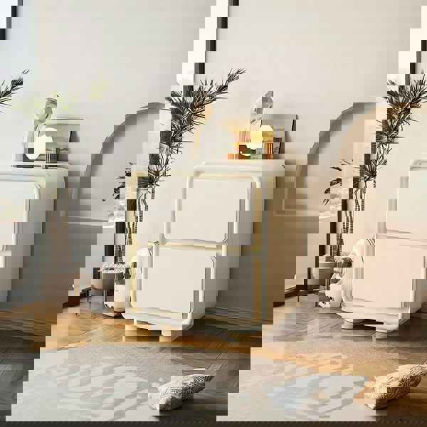 Julieta Bedside Table, Cream-Rit Concept-Rit Concept