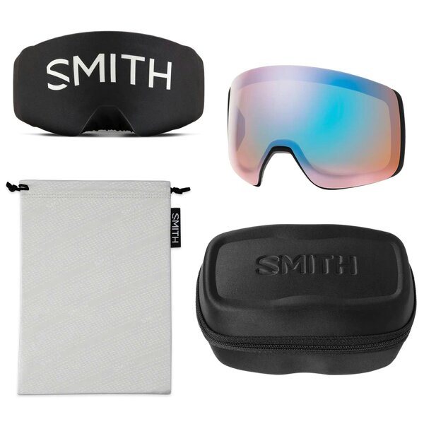 Smith Ski Goggles 4D Mag XL 0JX 4B Black ChromaPop Everyday Blue Mirror & CP Storm Blue Sensor Mirror