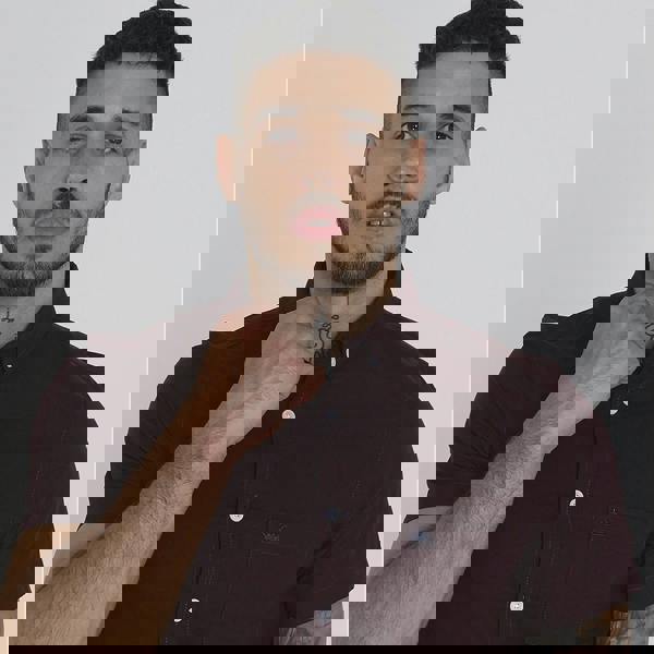 Brave Soul Burgundy Cotton Oxford Short Sleeve Shirt - Burgundy Image 3