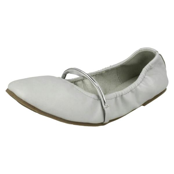 Spot On Ladies Spot On Rouched Topline Flat Ballerinas F80270