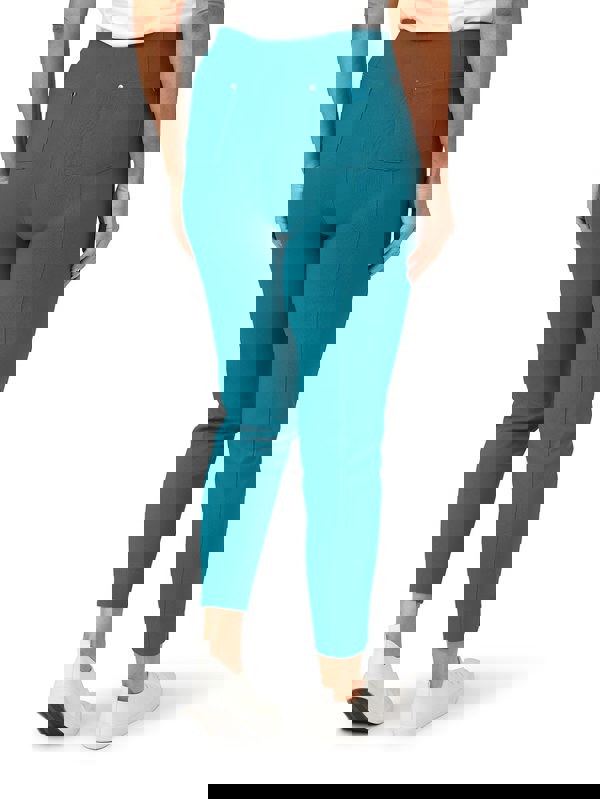 PennyPlain Cropped Bengaline Trousers - Teal