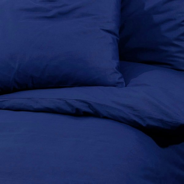 Berkfield Duvet Cover Set Navy Blue 135x200 cm Light-weight Microfiber