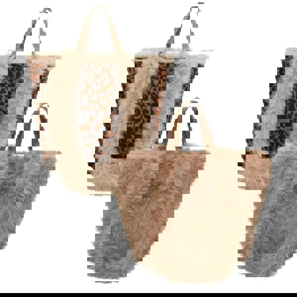 Love EMVY Leopard Teddy Reversible Tote Bag – Sparkly Finish