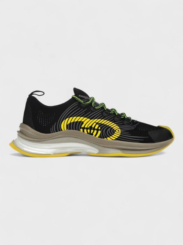 Gucci Run Sneakers Black Yellow - Supplied FashionGucci