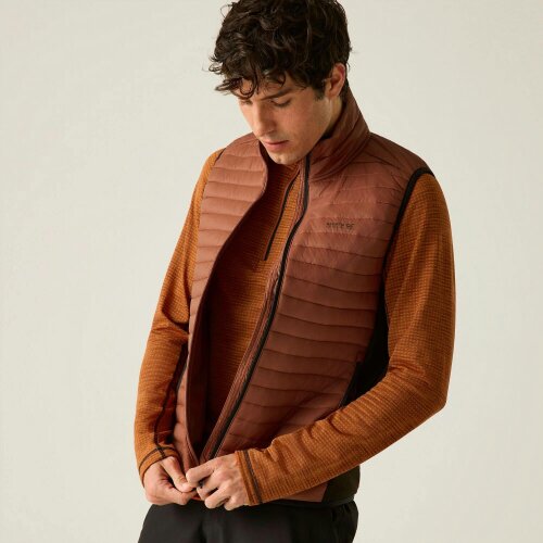 Regatta Mens Andreson Hybrid Padded Jacket - Burnt Henna/Black - Burnt Henna/Black - 100% Polyamide