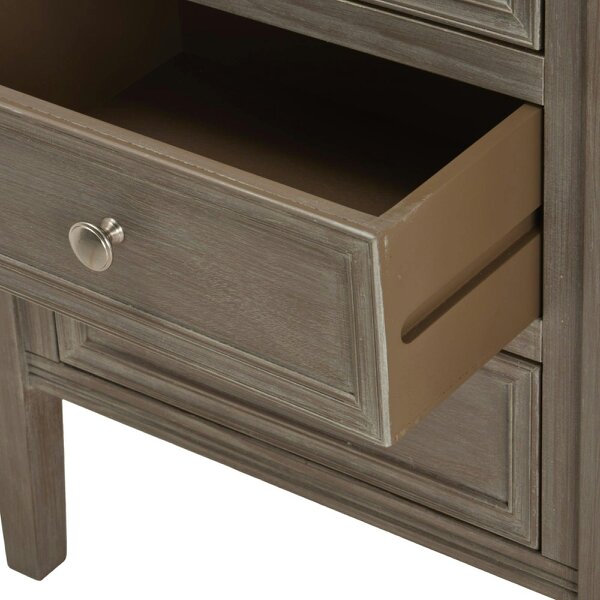 Wyld Haus Laurelbrook Three Drawer Wooden Bedside Table