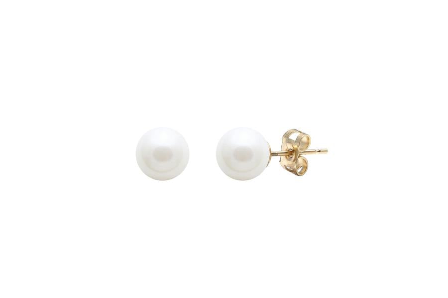 Sarah Layton Freshwater Pearl Stud Earrings, 5-5.5mm - 9ct Yellow Gold - ESRWYG5