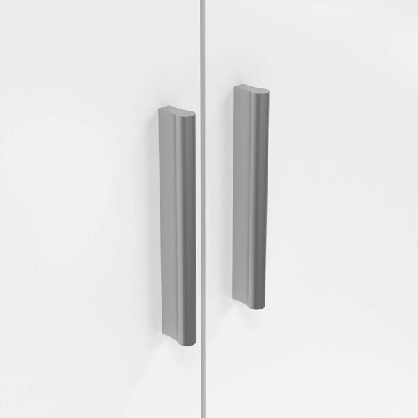 Wyld Haus Daejeon White and Natural Oak Effect Wooden Wardrobe 3 Doors
