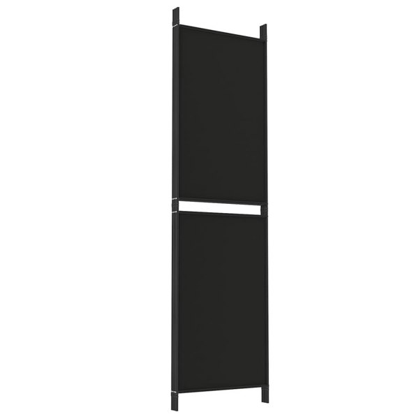 Berkfield 4-Panel Room Divider Black 200x180 cm Fabric