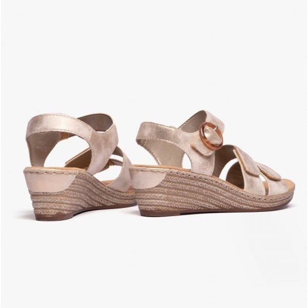 Rieker 62487-60 Womens Heel Shoes - Beige
