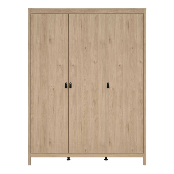 Wyld Haus Wildberry Natural Oak Wood Wardrobe 3 Doors